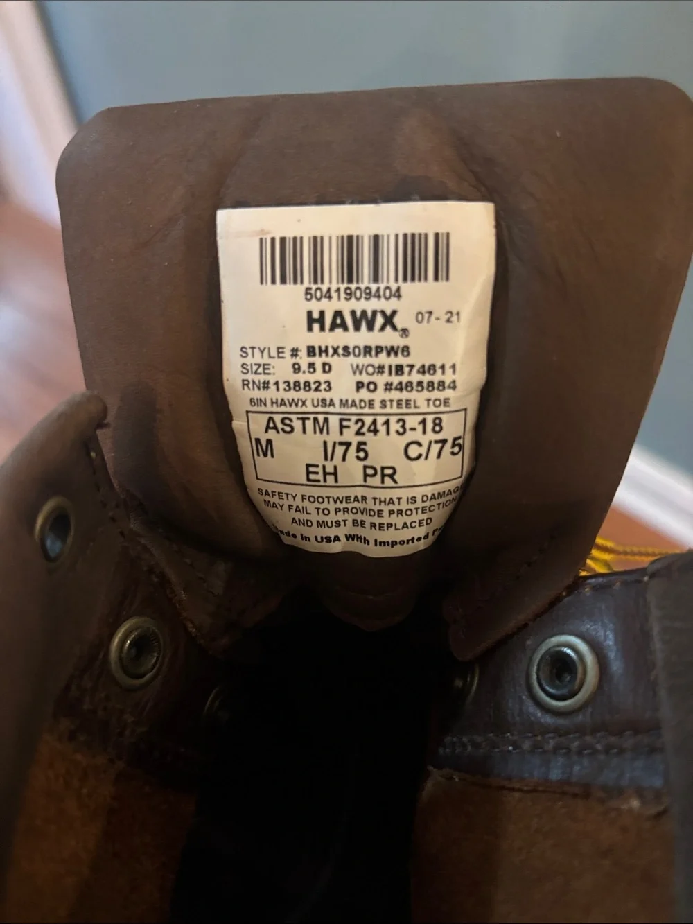Men’s Hawk steel toe boots